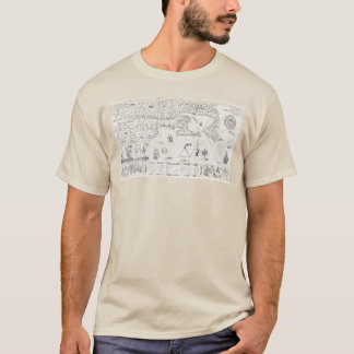 Französische Karte von Kanada (Québec) von Champla T-Shirt