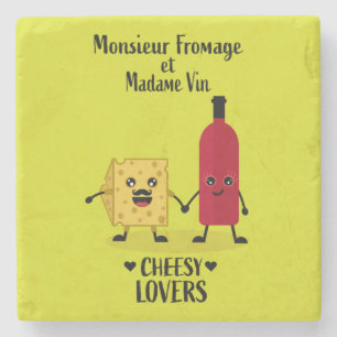 Französische Käse- und Weingeschenke Steinuntersetzer