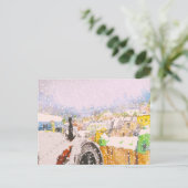 Französische Katze auf dem Dach Postkarte (Stehend Vorderseite)