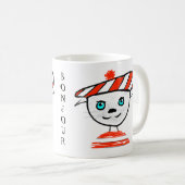 Französische Katze Bonjour Tasse (VorderseiteRechts)