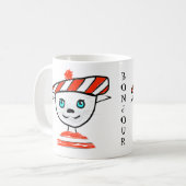 Französische Katze Bonjour Tasse (Vorderseite Links)