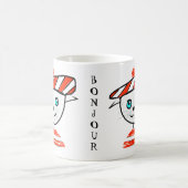 Französische Katze Bonjour Tasse (Mittel)