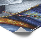 Französische Katze König Renaissance Altes Weltpor Poster (Ecke)