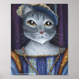 Französische Katze König Renaissance Altes Weltpor Poster