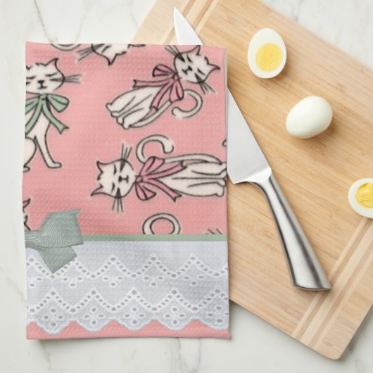 Französische Katzen Handtuch (Viertel Falte)