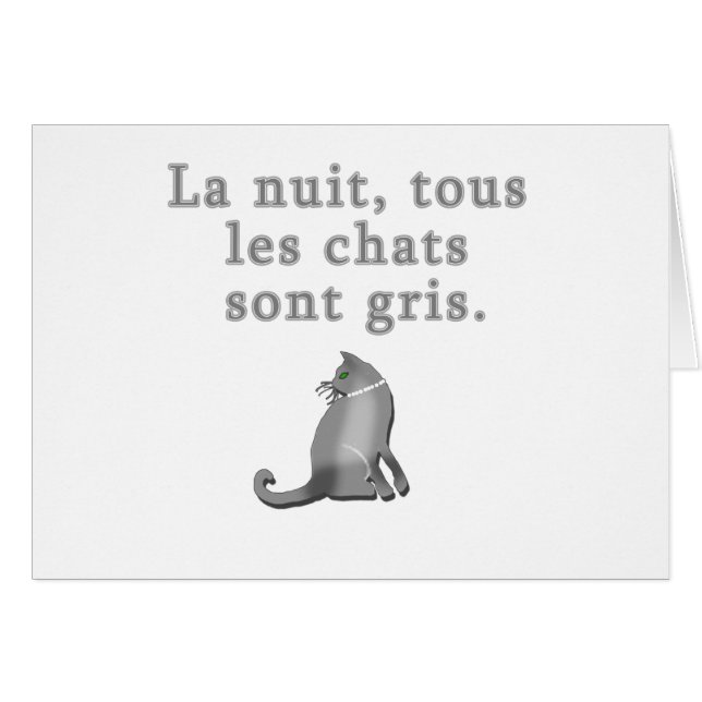 Französische Katzen-Sprichwort-Produkte (Vorderseite (Horizontal))