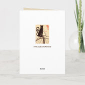 Französische Katzengrußkarte Karte (Rückseite)