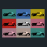 Französische Klassik Car Pop Art Poster<br><div class="desc">Digitale Kunst,  inspiriert durch eine Werbung für ein französisches klassisches Sportauto.</div>