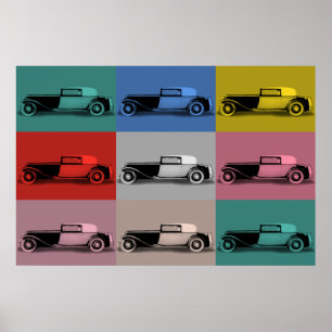 Französische Klassik Car Pop Art Poster