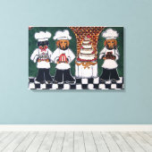 FRANZÖSISCHE KOCH-DACKELN LEINWANDDRUCK (Insitu (Holzboden))