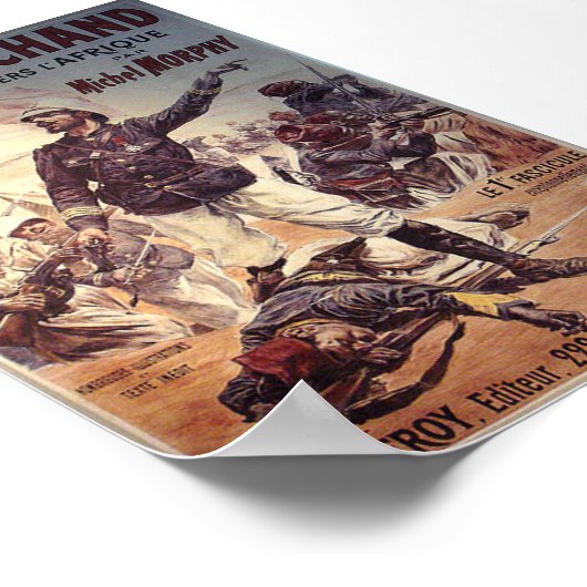 Französische Kolonialstreitkräfte in Afrika Poster (Ecke)