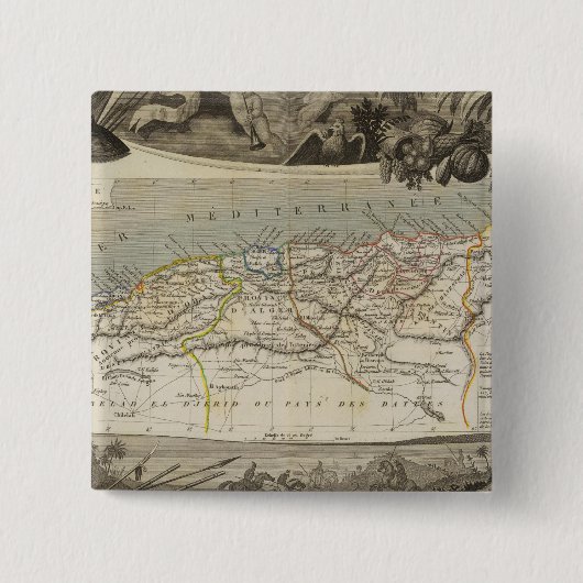 Französische Kolonie Algerien Button (Vorderseite)