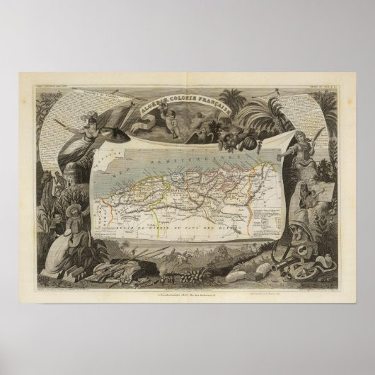 Französische Kolonie Algerien Poster (Vorne)