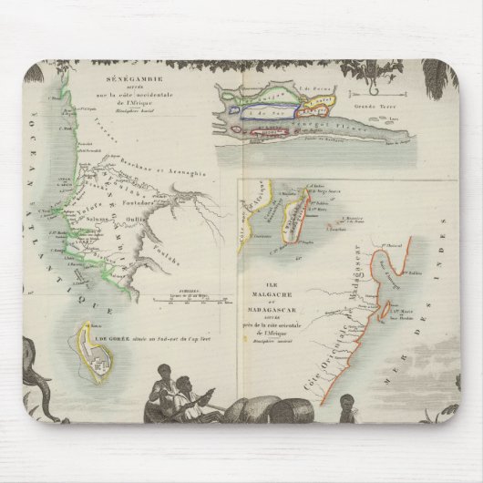Französische Kolonien in Afrika Mousepad (Vorne)