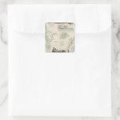 Französische Kolonien in Afrika Quadratischer Aufkleber (Tasche)