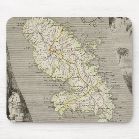 Französische Kolonien Martinique Mousepad (Vorne)
