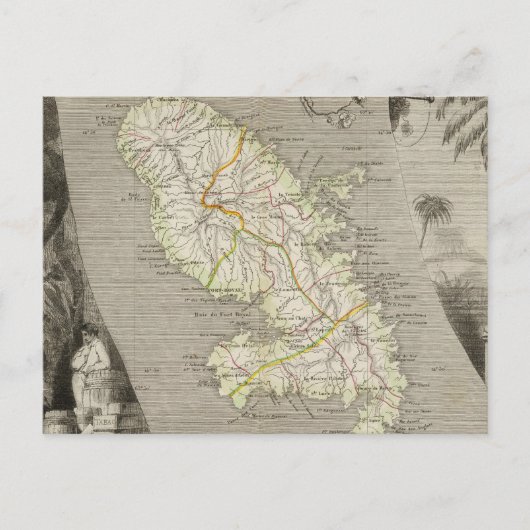 Französische Kolonien Martinique Postkarte (Vorderseite)