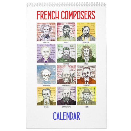 Französische Komponisten - Wandkalender (Titelbild)
