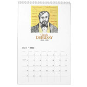Französische Komponisten - Wandkalender (Mär 2026)
