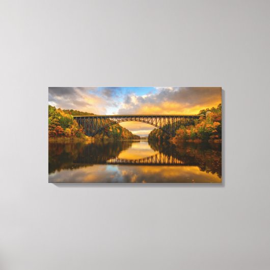 Französische Königbrücke im Herbst Leinwanddruck (Vorderseite)