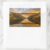 Französische Königbrücke im Herbst Rechteckiger Aufkleber (Tasche)