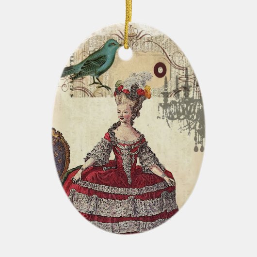 Französische Königin Marie Antoinette Keramik Ornament (Vorne)