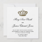 Französische Kronen-elegante Einladung (Rückseite)