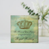 Französische Kronen-elegante Einladung (Stehend Vorderseite)