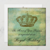 Französische Kronen-elegante Einladung (Vorne/Hinten)