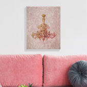 Französische Kronleuchter - FARBE - Wrapped Canvas Leinwanddruck (Insitu (Wohnzimmer))