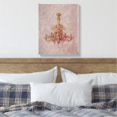 Französische Kronleuchter - FARBE - Wrapped Canvas Leinwanddruck (Insitu (Schlafzimmer))