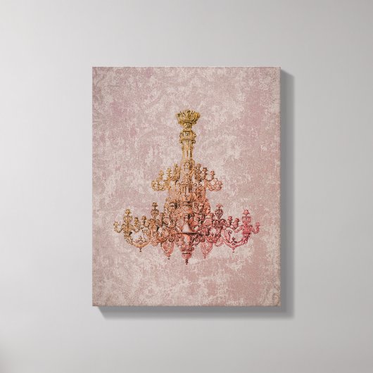 Französische Kronleuchter - FARBE - Wrapped Canvas Leinwanddruck (Vorderseite)
