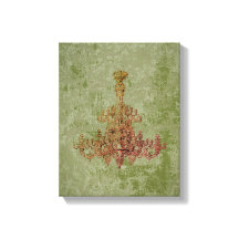Französische Kronleuchter - FARBE - Wrapped Canvas