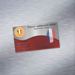 Französische Küche Magnetische Visitenkarte