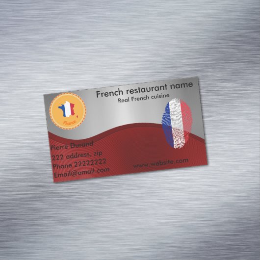 Französische Küche Magnetische Visitenkarte (Beispiel)