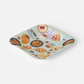 Französische Küche Pappteller (Gewinkelt)