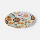 Französische Küche Pappteller (Schrägansicht)