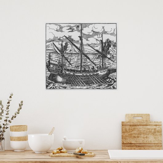 Französische Küche Poster (Küche)