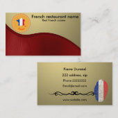 Französische Küche Visitenkarte (Vorne/Hinten)