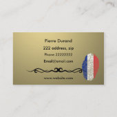 Französische Küche Visitenkarte (Rückseite)