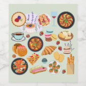 Französische Küche Weinetikett (Einzelnes Label)