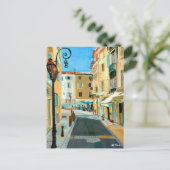 Französische Kunst Altes Öl Paint Impressionist Postkarte (Stehend Vorderseite)