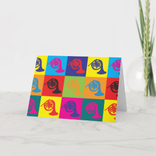 Französische Kunst am Horn Pop Karte