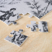 Französische Kunst in Schwarz-Weiß Puzzle (Seite)