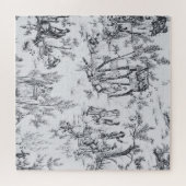 Französische Kunst in Schwarz-Weiß Puzzle (Horizontal)