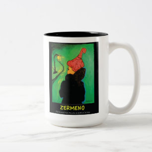 Französische Kunst-Kaffee-Tasse durch Zweifarbige Tasse