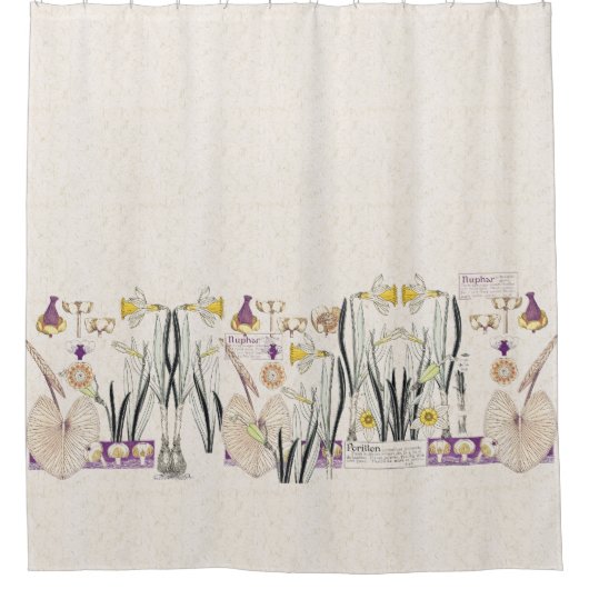 Französische Kunst Nouveau Vintager Duschvorhang (Vorderseite)