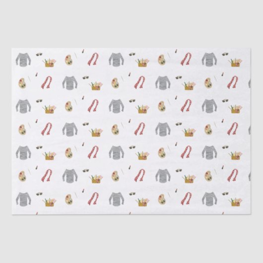 Französische Künstlerin Picnic im Park Seidenpapier (Vorderseite)