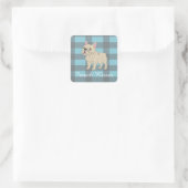 Französische Küsse Quadratischer Aufkleber (Tasche)