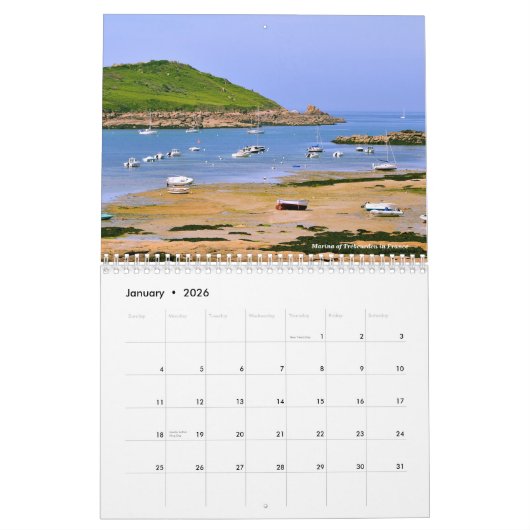 Französische Küste 12 Monate Kalender (Jan 2026)